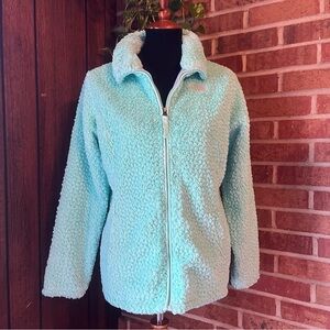 The North Face Girls XL 18 Laurel Full Zip Fleece Warm Winter Jacket Green Lined